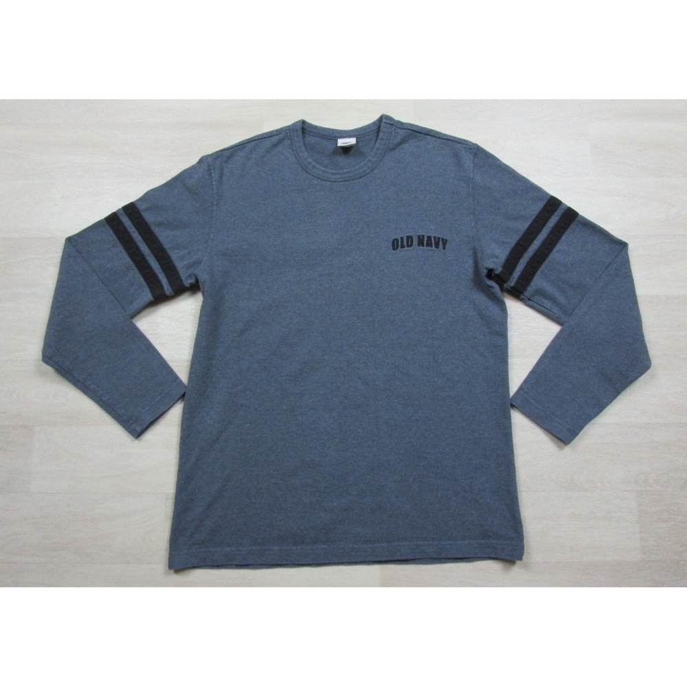 Vintage Y2K Old Navy Long Sleeve T-Shirt Men's (S) Long Sleeve Stripe Cyber